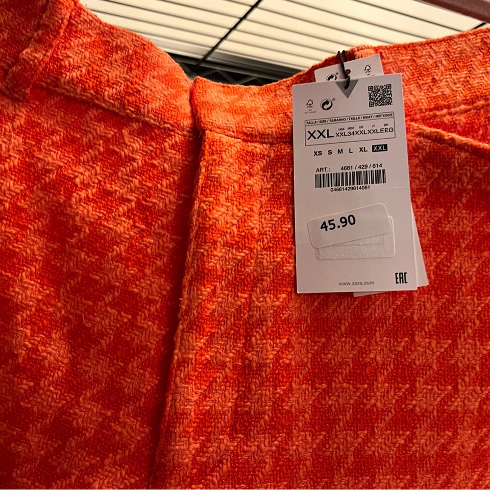 Zara 2pcs Textured crop jacket + short